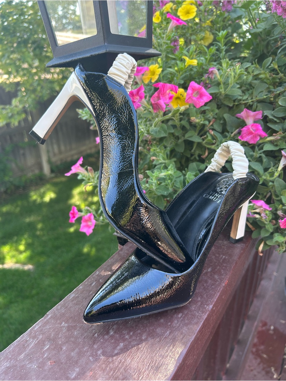 VINCE CAMUTO, Size 7 Women's Patent Leather Slingback Pumps - Picture 7 of 12